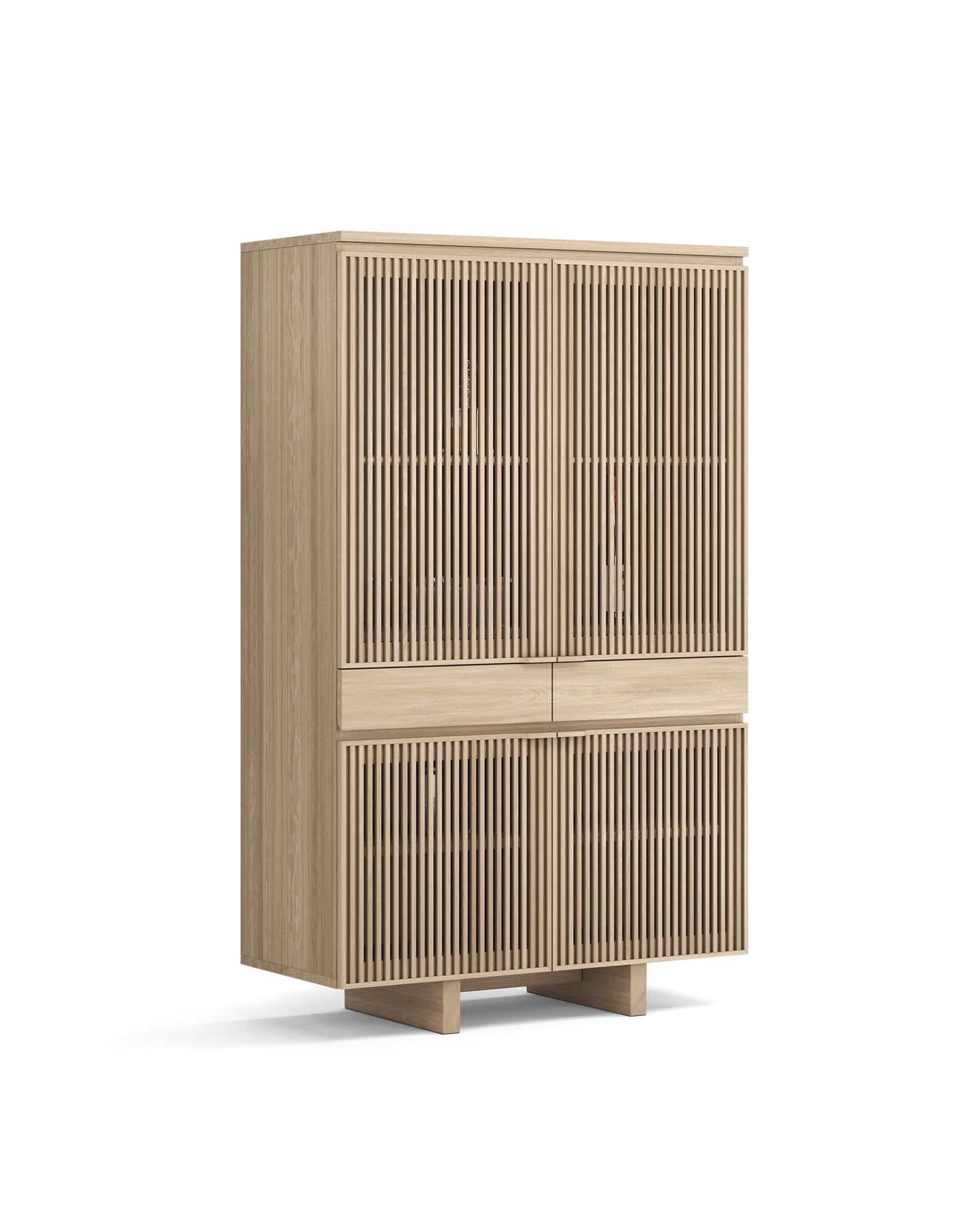 Eleganter Barschrank im Japandi-Stil