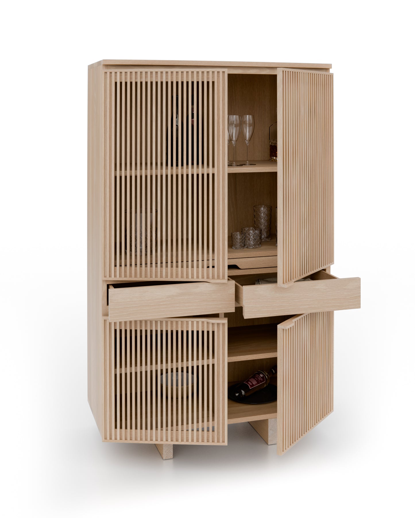 Barschrank Highboard Eiche