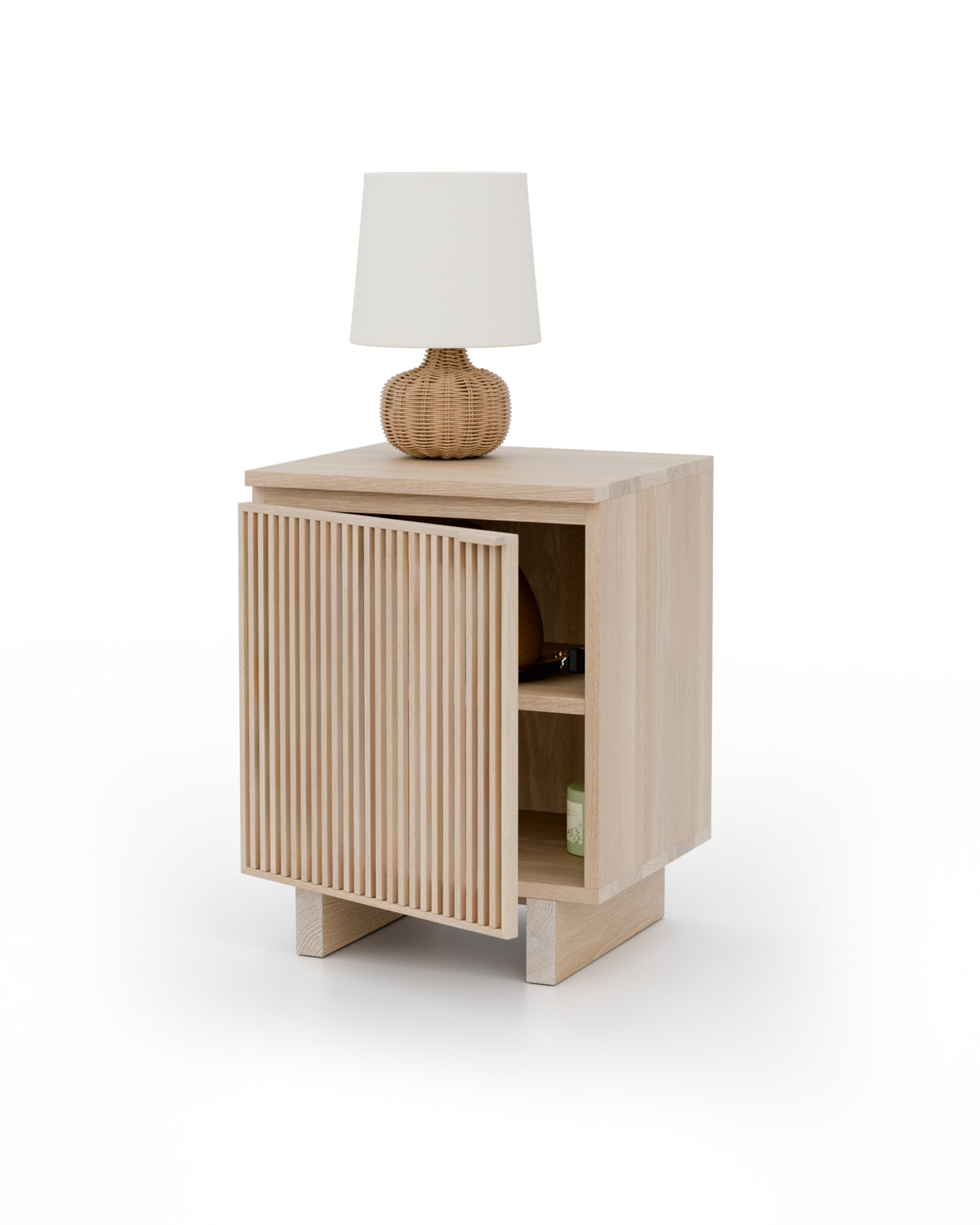Nachttisch Nachtschrank Holz Eiche schmal