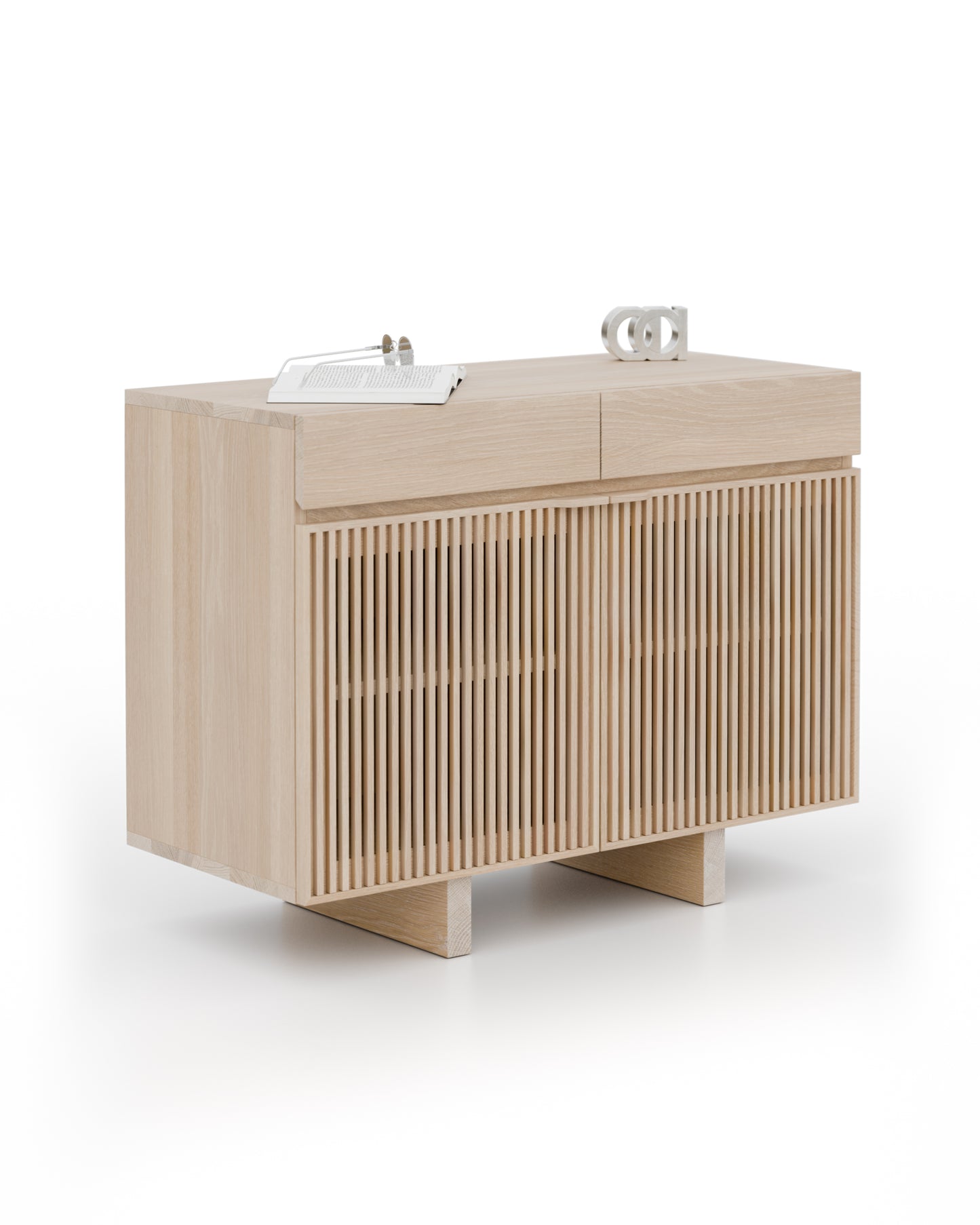Japandi Sideboard Eiche Gekalkt