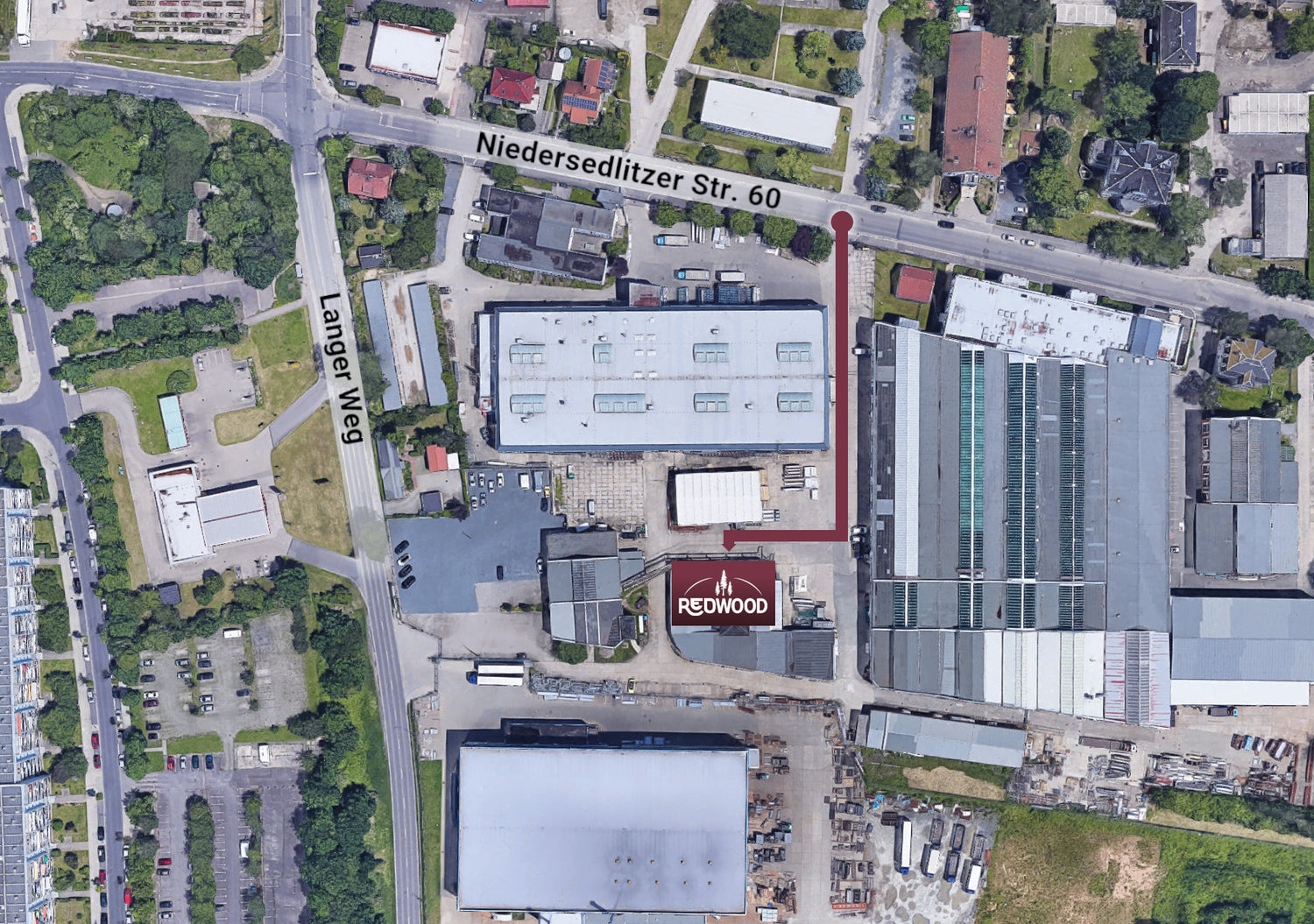 Google Maps Wegbeschreibung Redwood Möbelmanufaktur