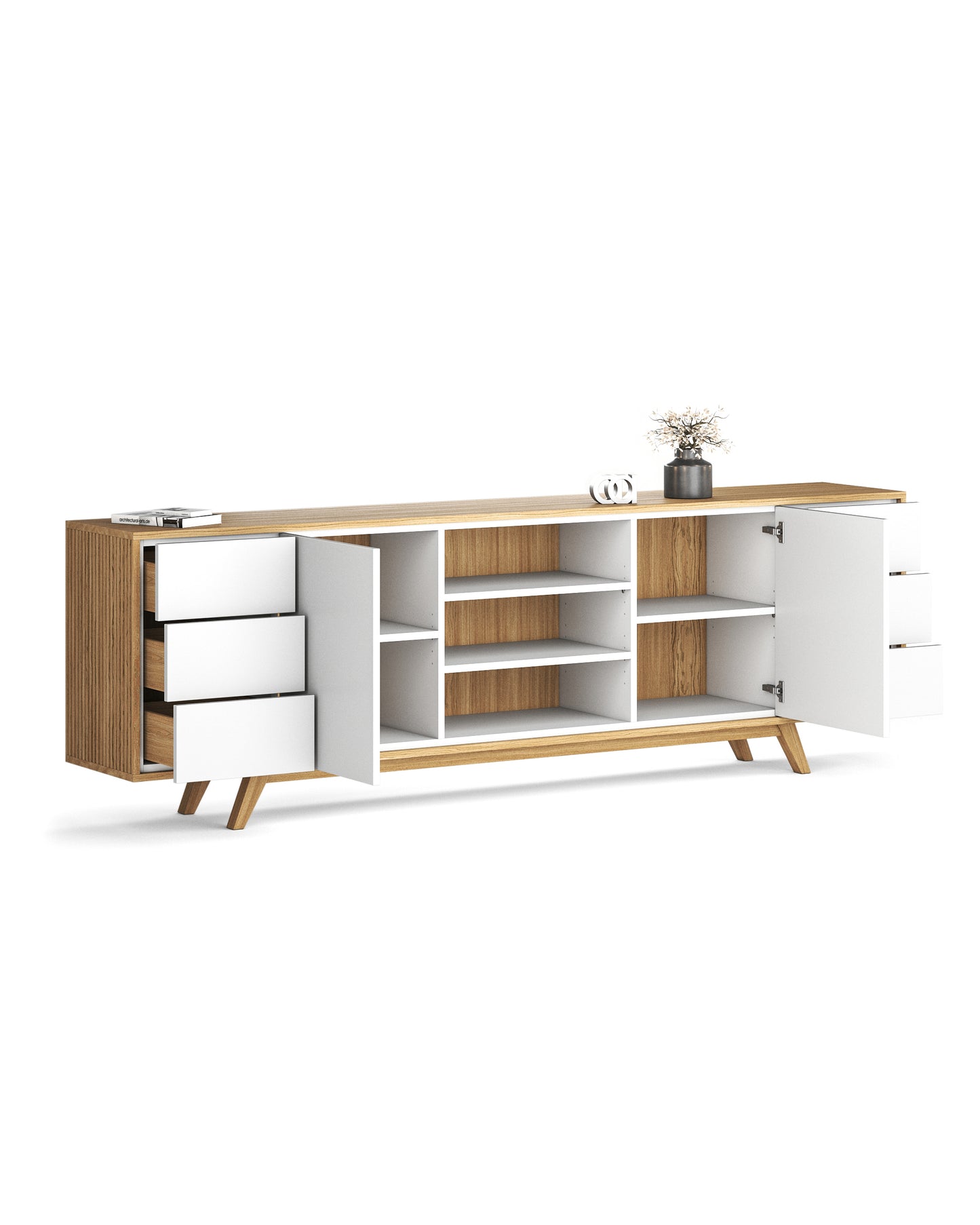 Sideboard XL in Eiche weiß