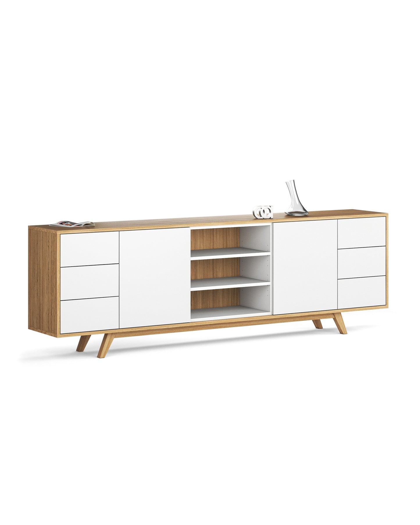 Sideboard XL in Eiche weiß