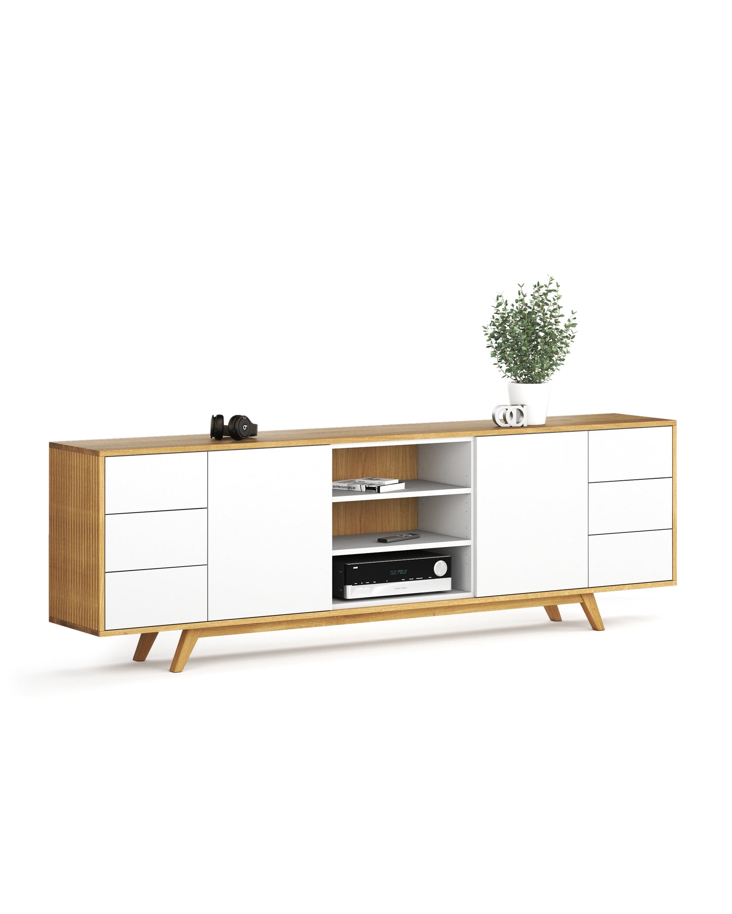 Sideboard XL in Eiche weiß