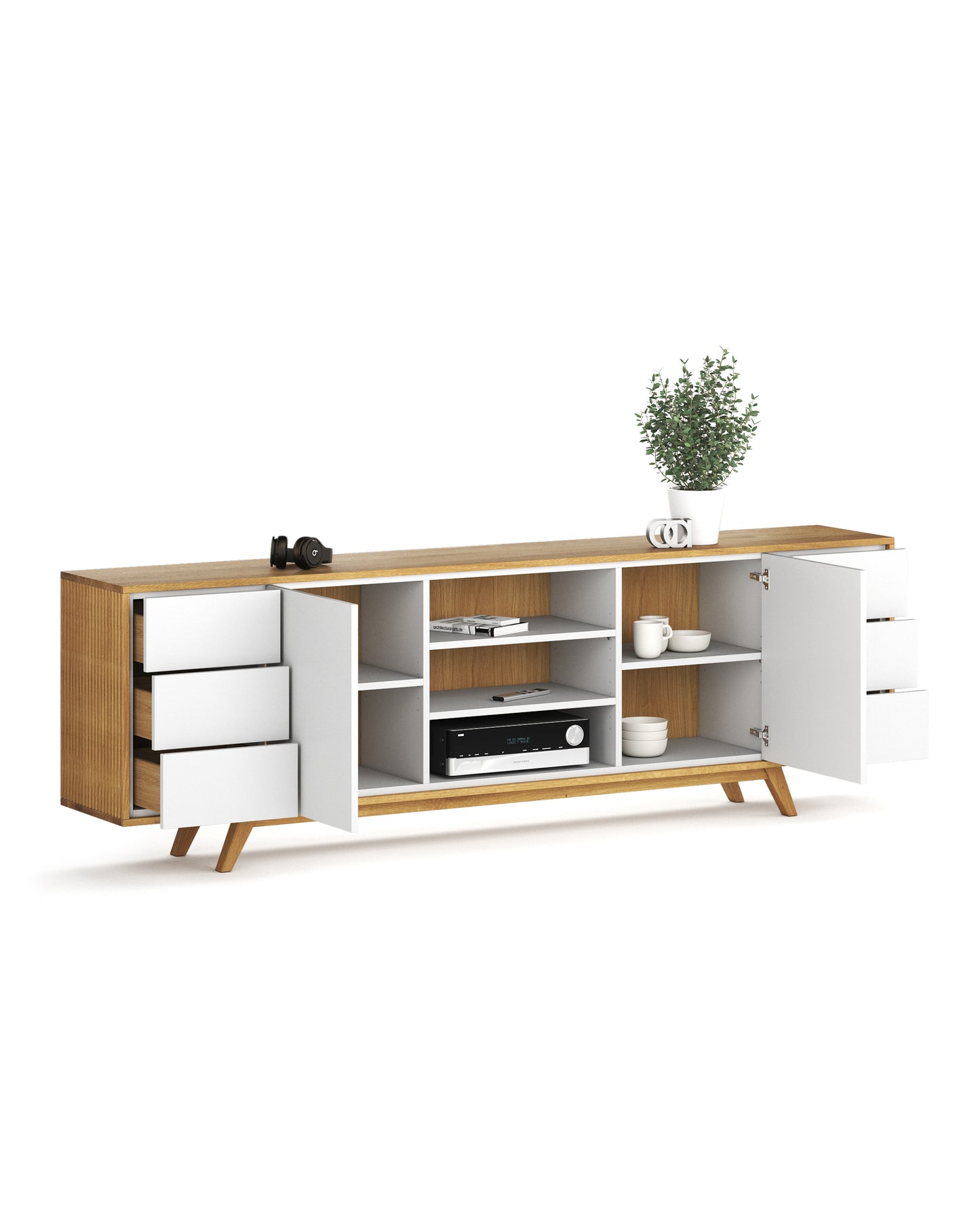 Sideboard XL in Eiche weiß