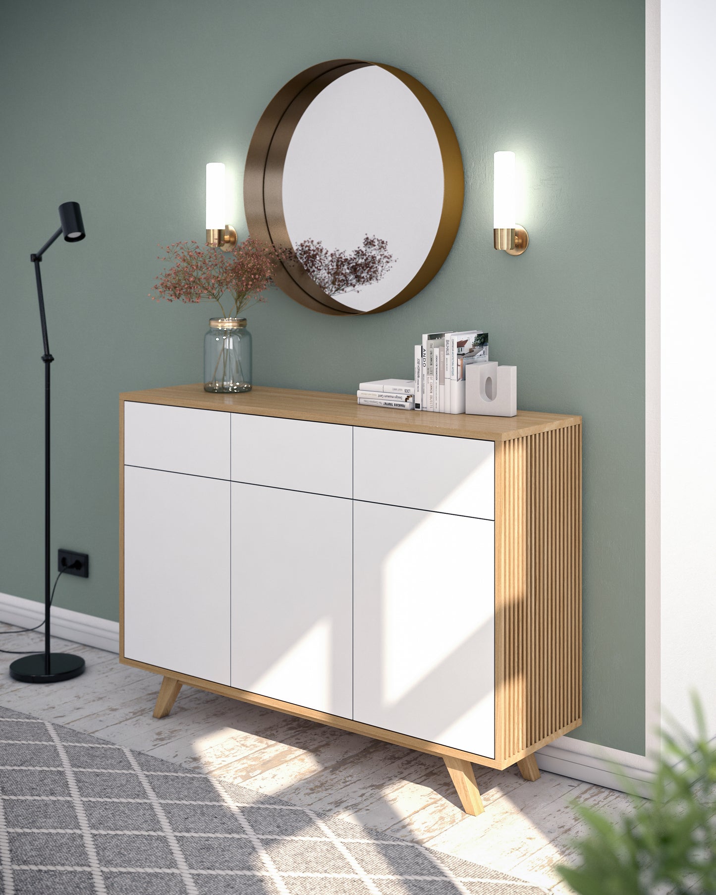 Sideboard in Eiche weiß