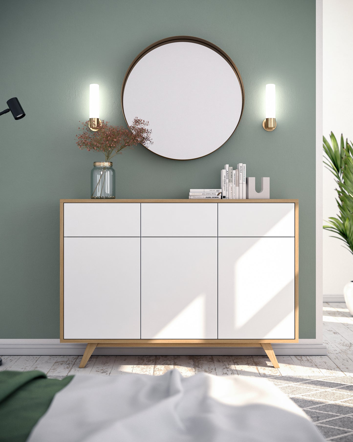 Sideboard in Eiche weiß