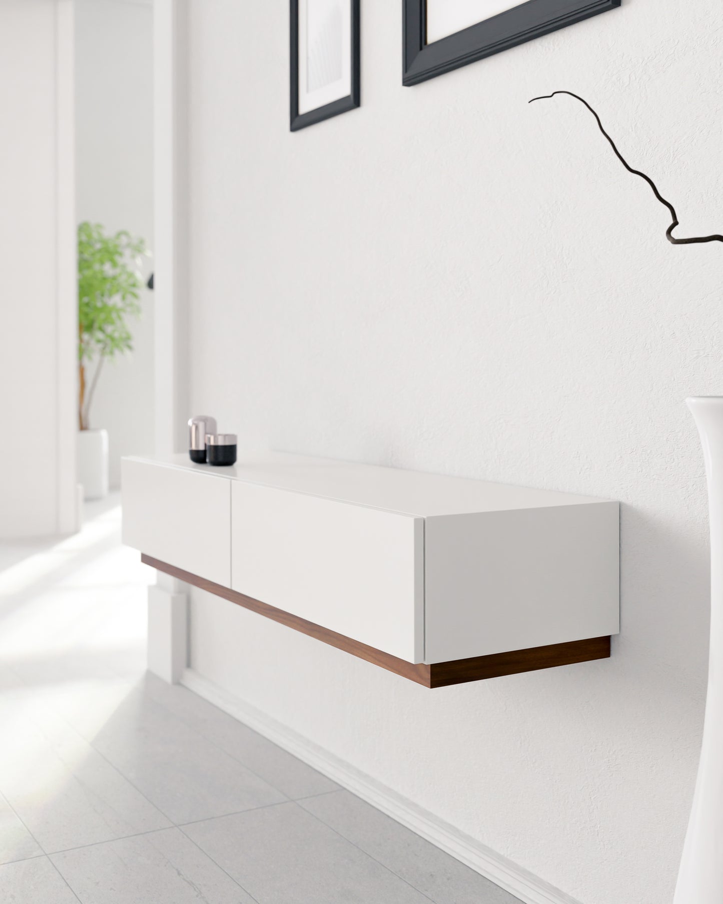 TV Lowboard mit Nussbaum