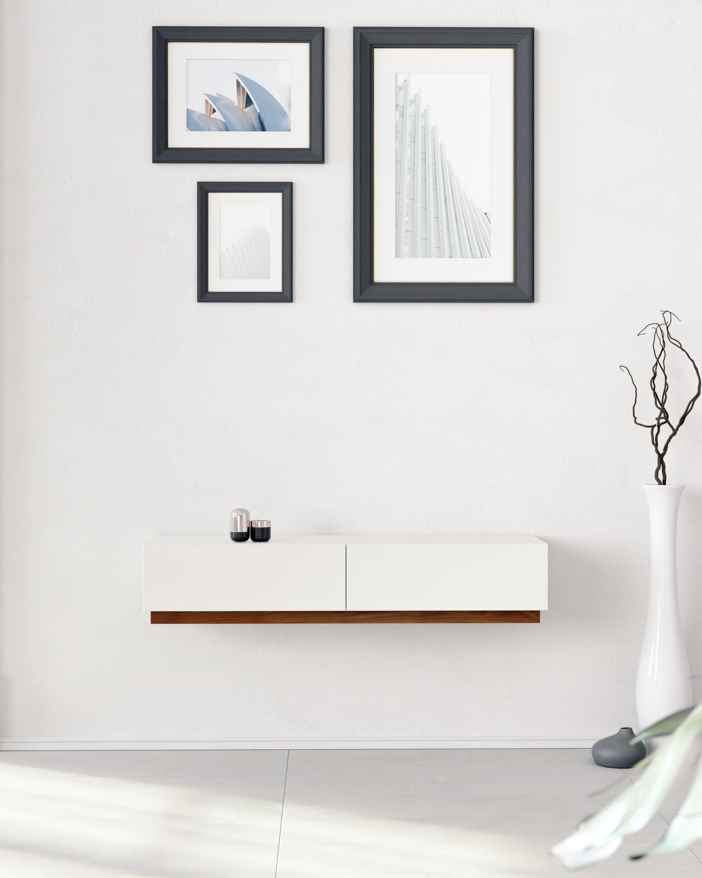 TV Lowboard mit Nussbaum