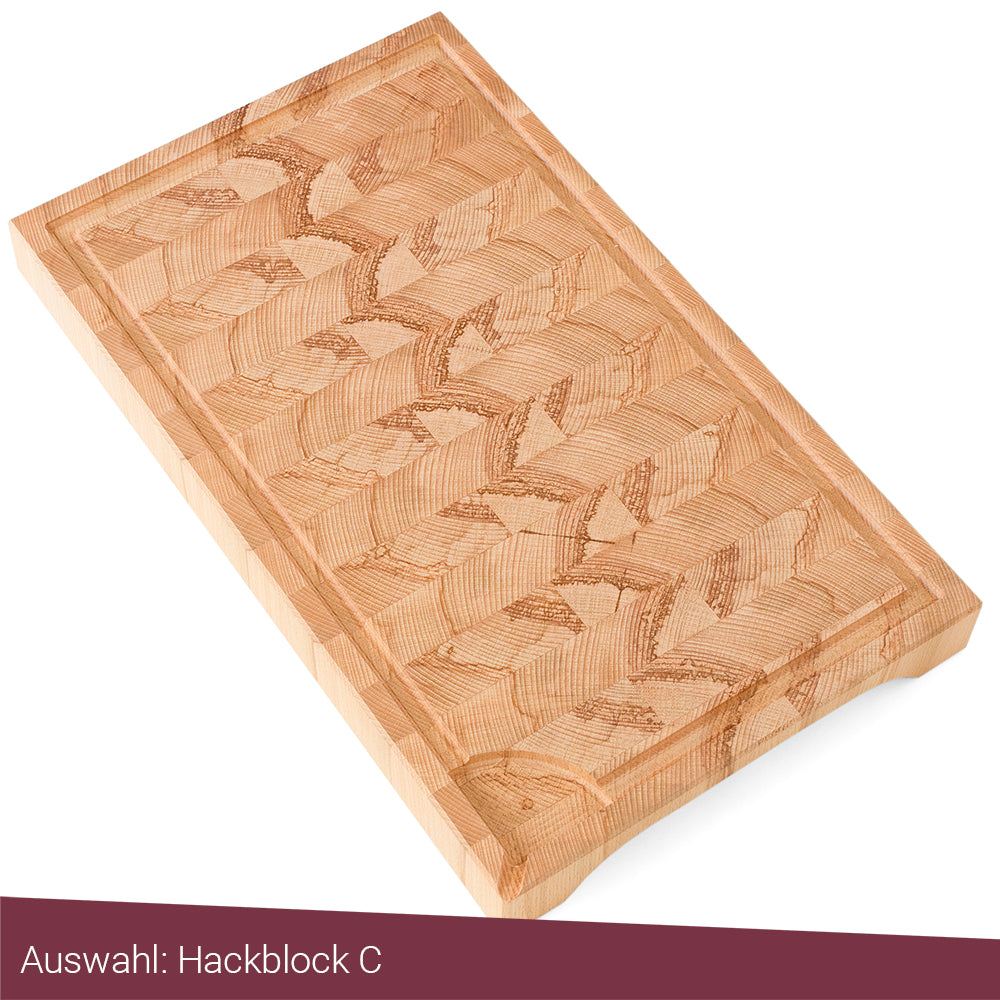 Hirnholz Hackblock aus Kernbuche