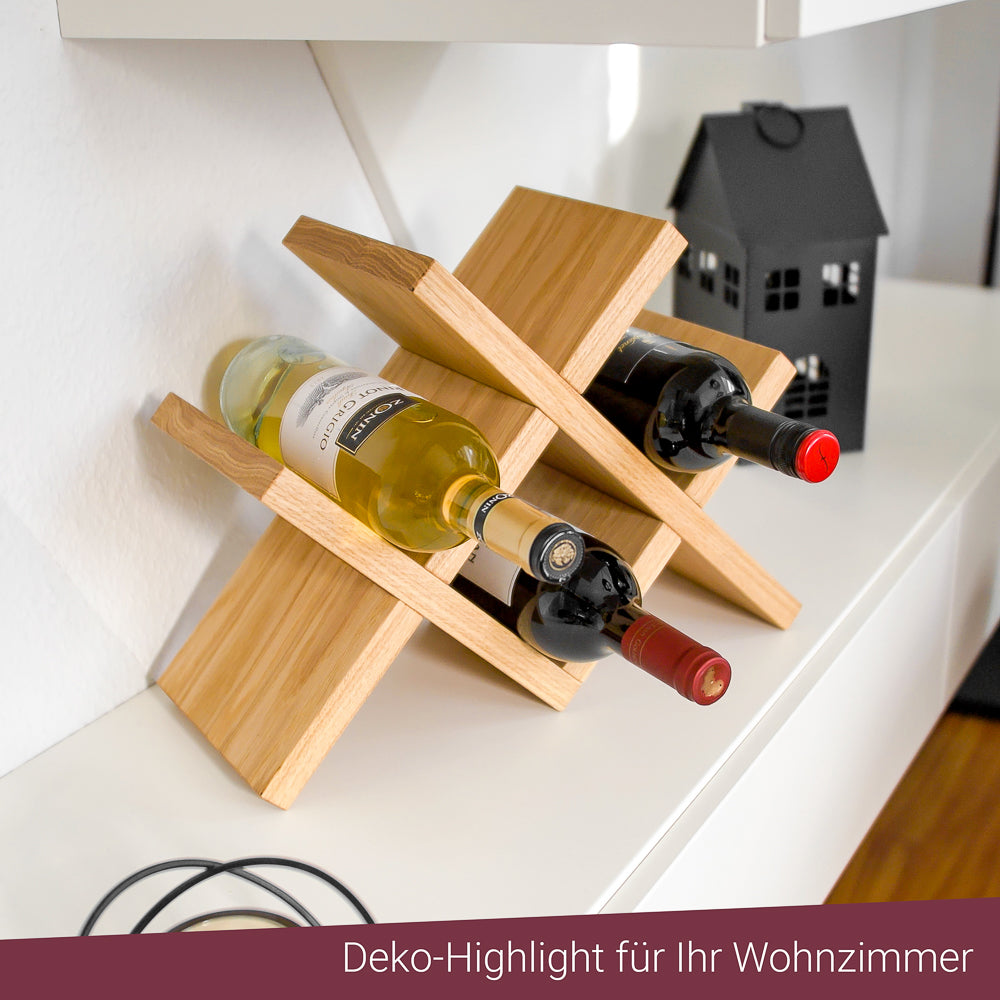 Weinregal Weinständer massiv Holz