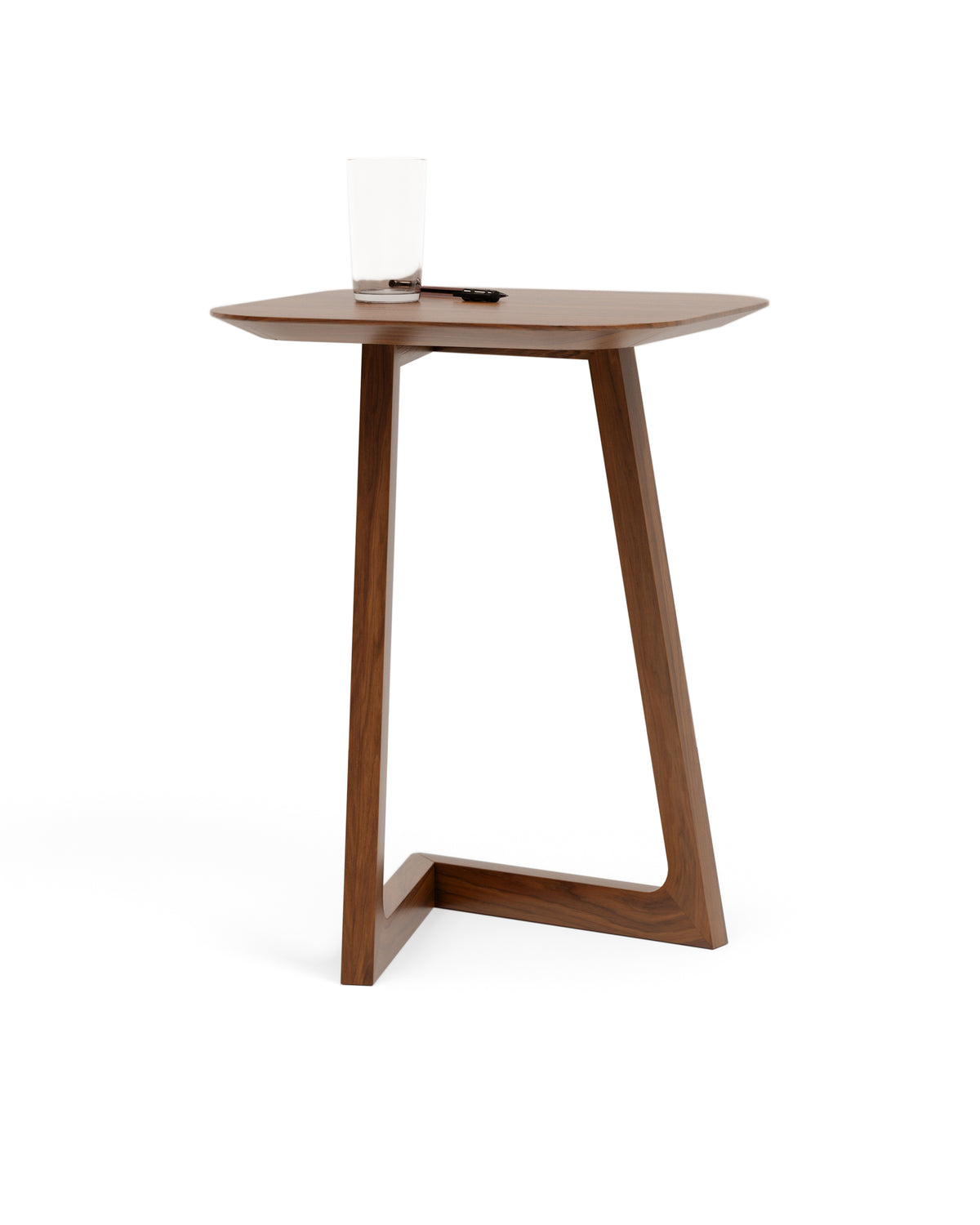 Beistelltisch aus Massivholz (C-Form)