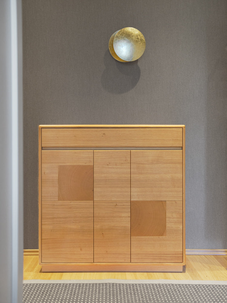 Eiche Sideboard mit Hirnholz-Applikationen