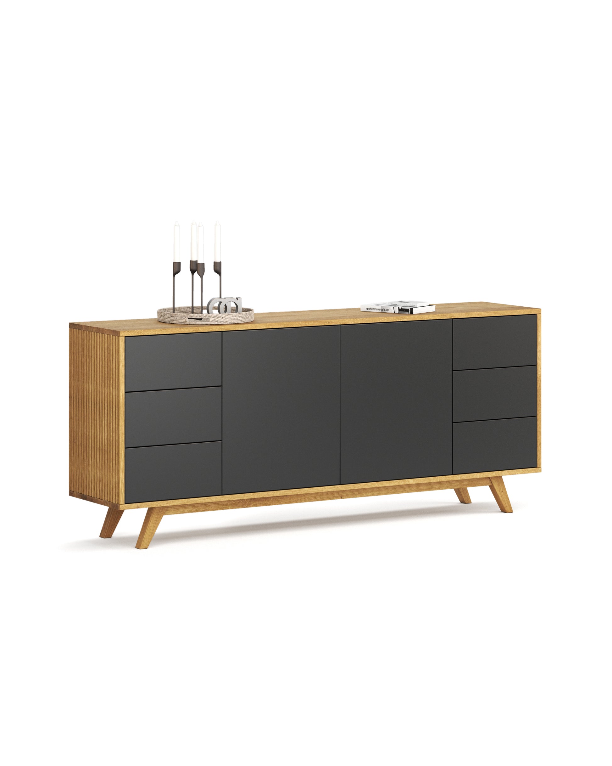 Sideboard in Eiche schwarz